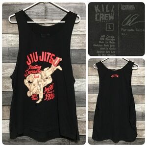 Kill Crew Apparel Poratta Series Jiu Jitsu Tank Top Men’s L Black